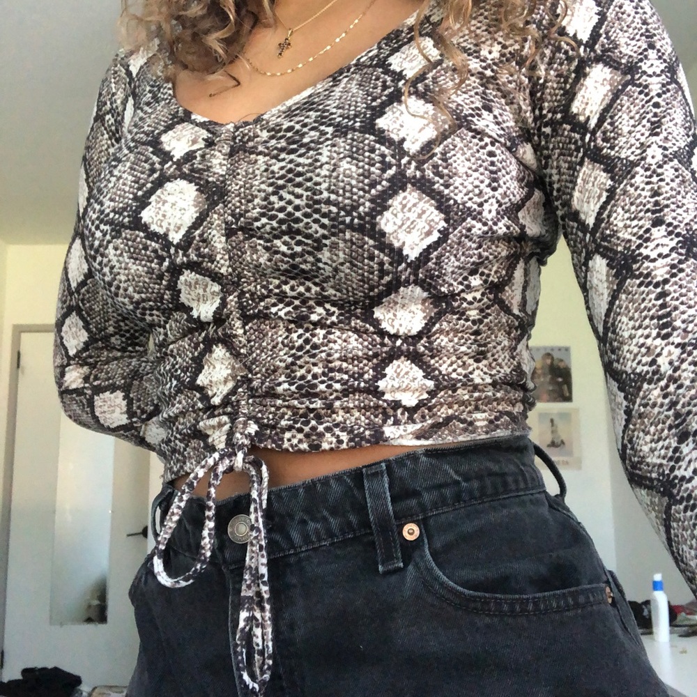Vintage snake print top